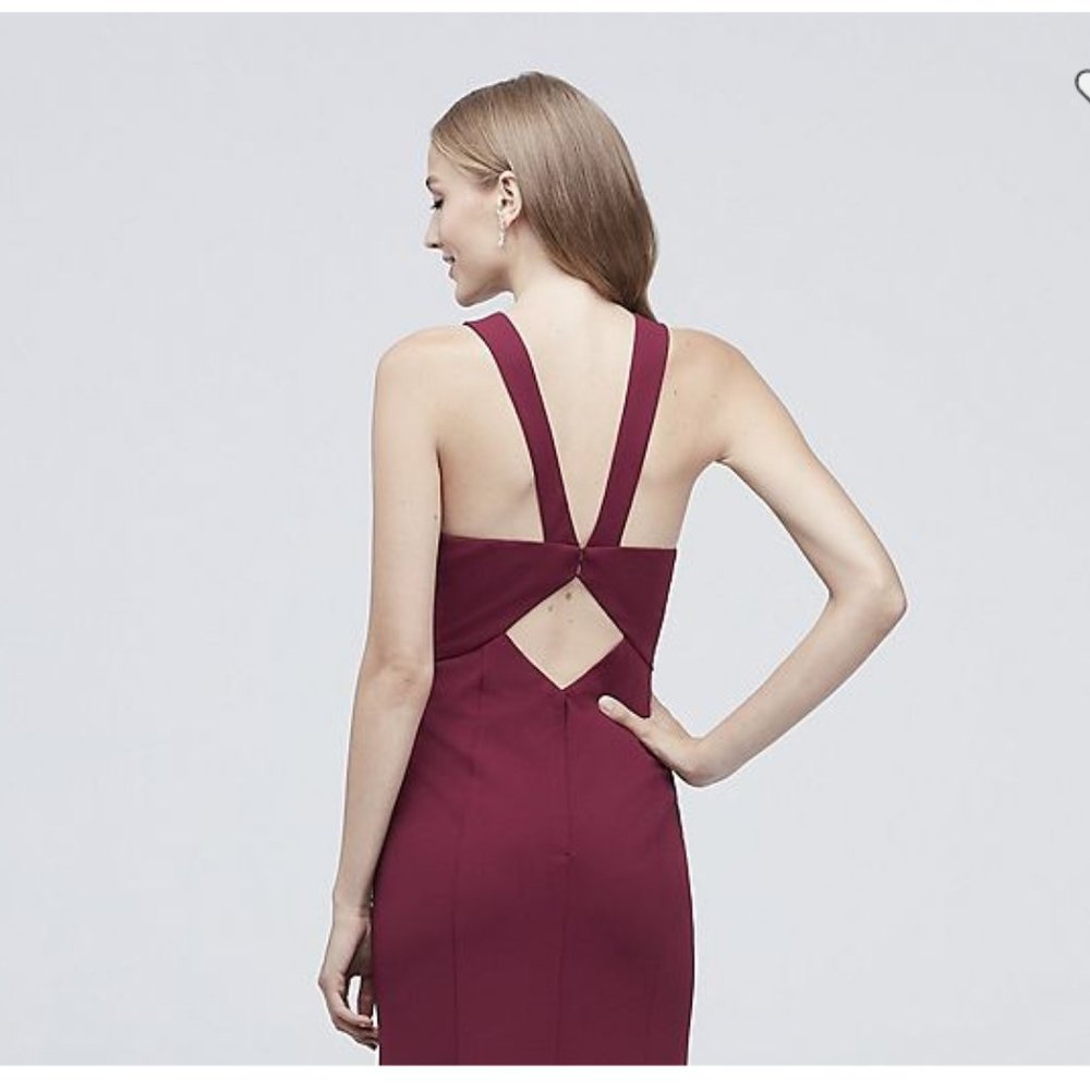 David’s Bridal SCUBA CREPE MERMAID DRESS WITH V-BACK